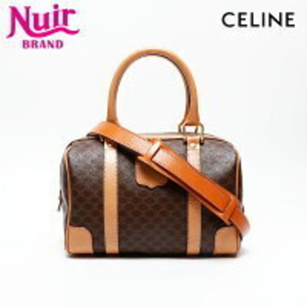 Celine Macadam Boston bag brown